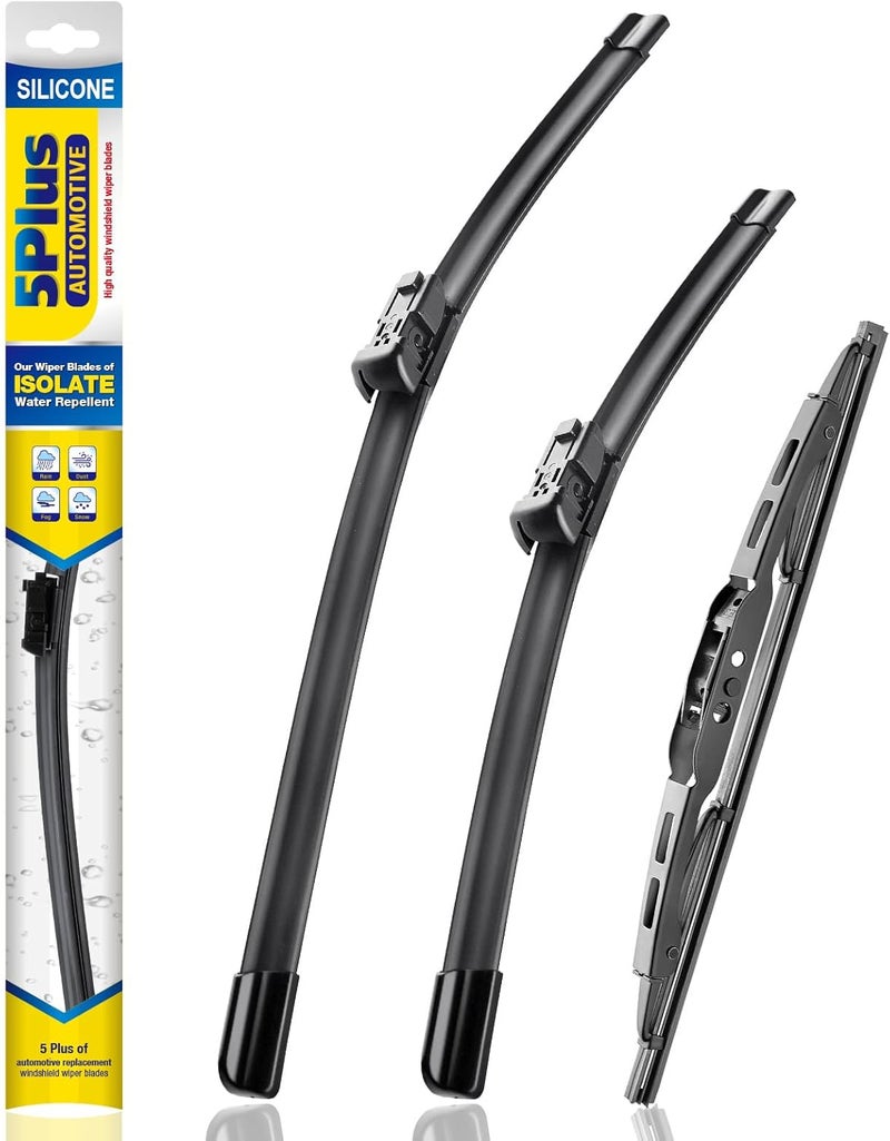 5PLUS ® Windshield Wipers Replacement for Chevy trax 2022-2015,Silicone Water Repellent Wiper Blades-26"/14"/10"(Set of 3), OEM Fit, All-Season, Easy Installation - Image 1